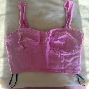 Pink crop top, Size S